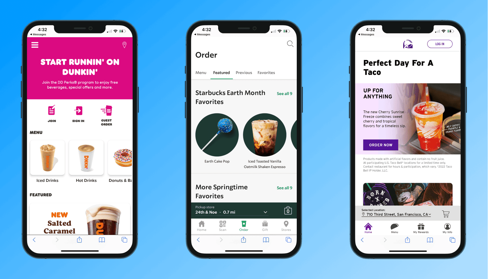 Restaurant Apps Powered by CardFree: Dunkin', Starbucks, Taco Bell Restaurant Apps Powered by CardFree: Dunkin', Starbucks, Taco Bell