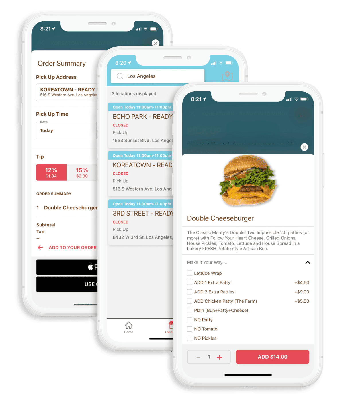 Monty's Good Burger online ordering, CardFree