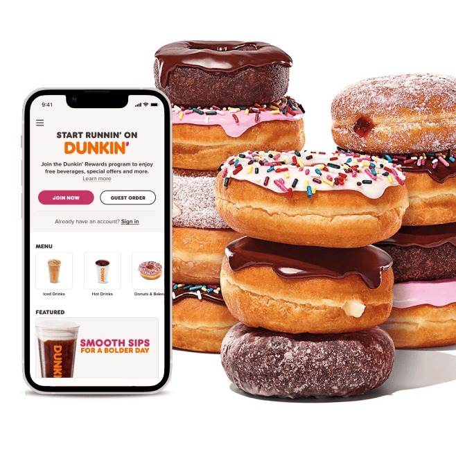 Dunkin' order, pay and loyalty app by CardFree
