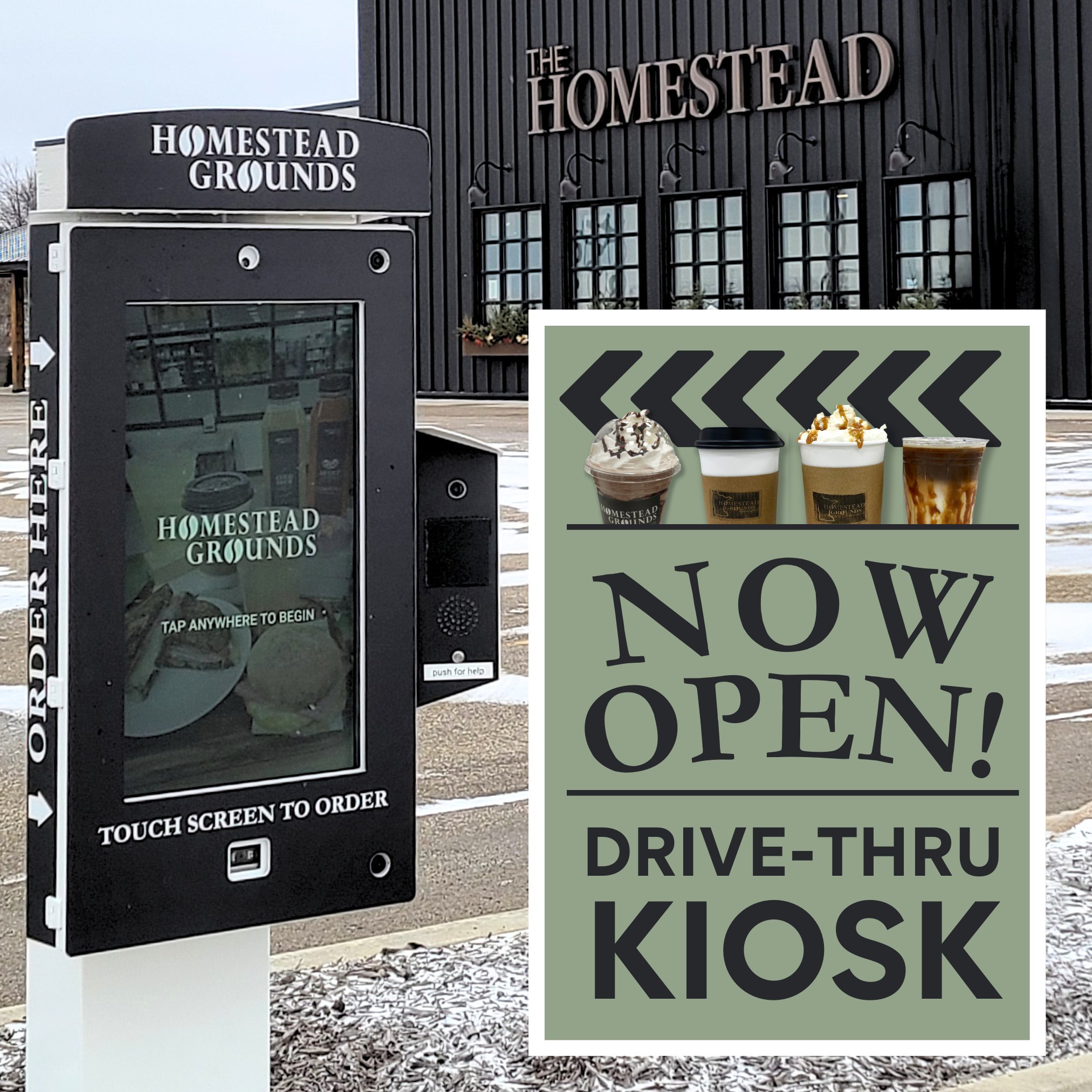 The Homestead Grounds drive-thru kiosk