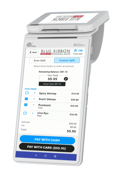 Blue Ribbon Sushi mobile POS