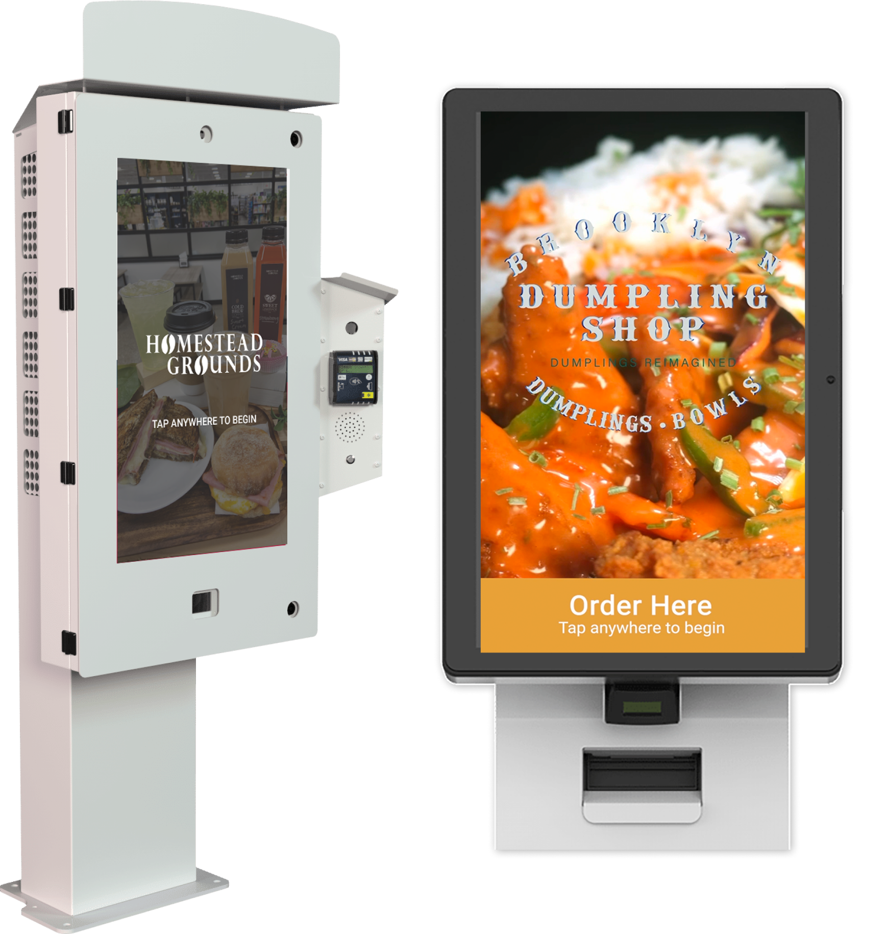 Self serve kiosk ordering system for restaurants