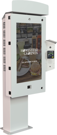 Homestead Grounds coffee drive thru kiosk